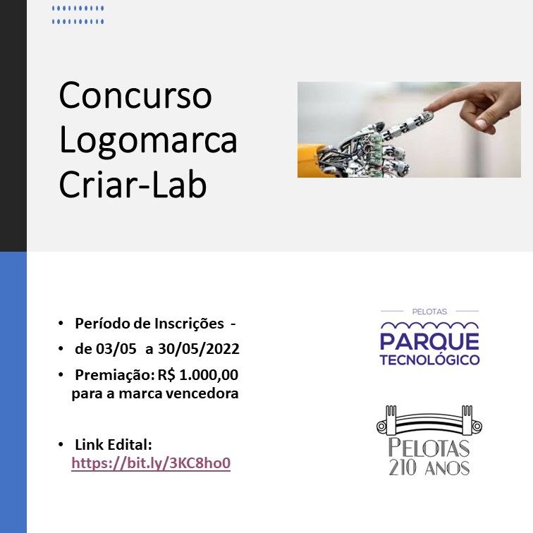 Está aberta as inscrições para o concurso de logomarca do CRIAR-Lab